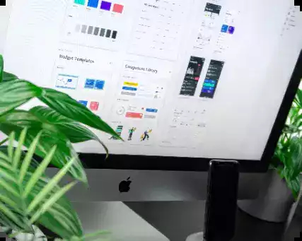 Écran d’ordinateur présentant un système de conception (design system).