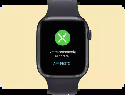 Écran de confirmation de commande pour Apple Watch conçu par le Studio Ikomobi