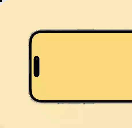 Smartphone sur fond jaune