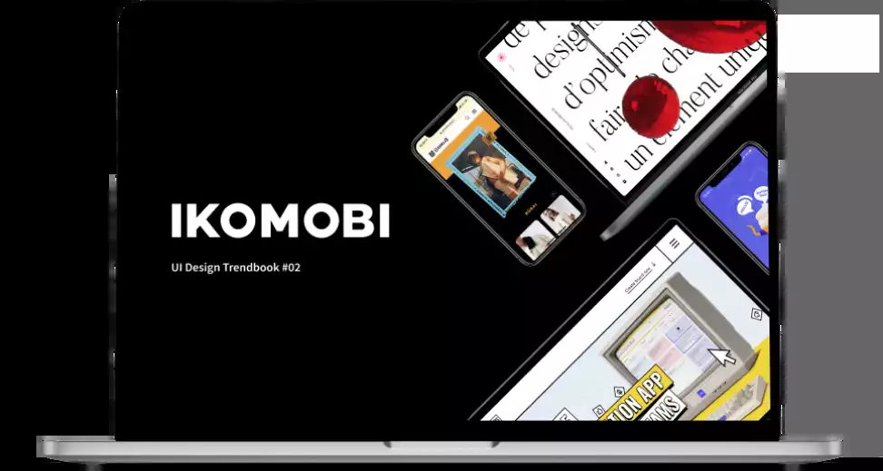 Macbook affichant une affiche Ikomobi